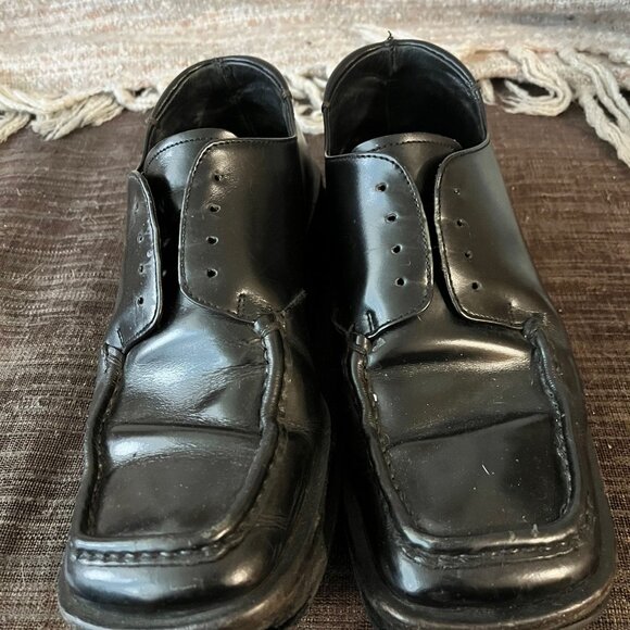 Prada Other - Vintage PRADA Men's Black Square Toe Lace Up  Oxford Derby  Euro Size 8  (US 8.5